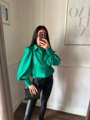 HARLOW SHIRT GREEN SATIN image