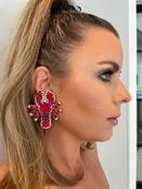 LOBSTER EARRING PINK AND RED image
