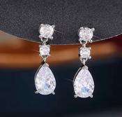 THREE TIER DROP DIAMONTE EARRINGS image