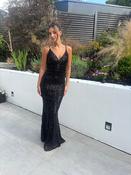 AVA SEQUIN DRESS BLACK