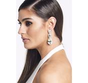 DROP THREE TIER EARRINGS GOLD image