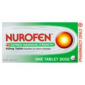 Nurofen Express Maximum Strength 400mg Ibuprofen Tablets image