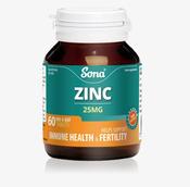 SONA ZINC 25mg 60 Tablets image