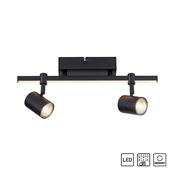 modern black 2 spot led ceiling light - Stillorgan Decor