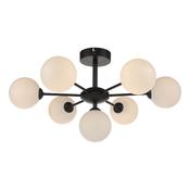 modern 7 globe sputnick style ceiling light black - Stillorgan Decor image