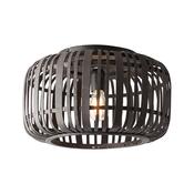bamboo cage flush ceiling light dark - Stillorgan Decor image