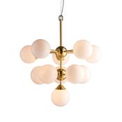 modern mid century globe pendant brass - Stillorgan Decor