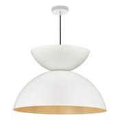 modern dual dome pendant white - Stillorgan Decor image