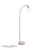 laura ashley isaac floor lamp antique brass and glass - Stillorgan Decor image