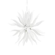 modern 12 light white glass leaves pendant - Stillorgan Decor image