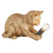 kitten table lamp vintage gold - Stillorgan Decor image