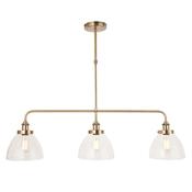 industrial style linear pendant antique brass - Stillorgan Decor image
