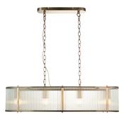 timeless classic ribbed linear pendant antique brass - Stillorgan Decor image