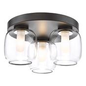 contemporary black 3 shade black bathroom light - Stillorgan Decor image