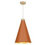 bespoke hyde single pendant butter brass and custom colour - 18 marmalade image