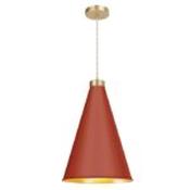 bespoke hyde single pendant butter brass and custom colour - 25 strawberry image