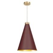 bespoke hyde single pendant butter brass and custom colour - 32 aubergine image