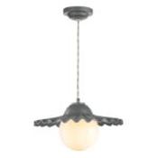 bespoke pop large pendant opal glass and custom colour - 08 lead grey image