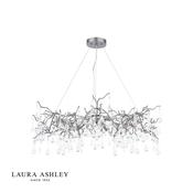 laura ashley willow 5 light pendant satin pewter and crystal - Stillorgan Decor