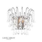 laura ashley willow wall light satin pewter and crystal - Stillorgan Decor