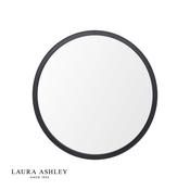 laura ashley harrington mirror matt black and mirror 60cm - Stillorgan Decor