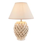 layered leaf ivory crackle glaze table lamp with white - Stillorgan Decor