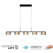 ultra modern linear led pendant light with smoked glass - Stillorgan Decor