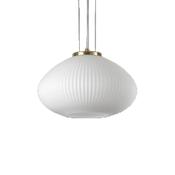 modern plisse effect medium pendant light satin brass - Stillorgan Decor