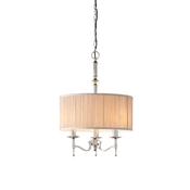elegant nickel 3lt pendant &amp; beige shade - Stillorgan Decor