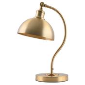 elegant swan neck table task lamp in brushed brass - Stillorgan Decor