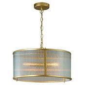 elegant ribbon glass 4 light ceiling pendant light gold - Stillorgan Decor
