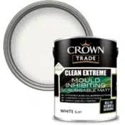 crown clean extreme mould inhibiting matt - white anti mould paint - 2.5 L