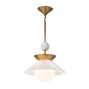 luxury saucer medium ceiling pendant light in aged brass - Stillorgan Decor image