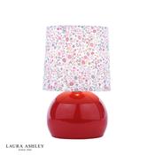 laura ashley knowlton table lamp pink crackle glaze with shade - Stillorgan Decor