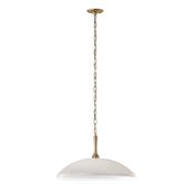 luxurious dela rosa 1lt ceiling pendant white and champagne bronze - Stillorgan Decor image