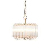 elegant 3 light clear glass rod ceiling pendant - Stillorgan Decor