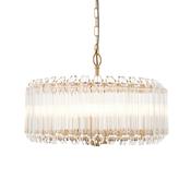 elegant 5 light clear glass rod ceiling pendant - Stillorgan Decor
