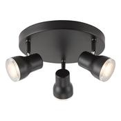 contemporary sleek 3 light bathroom spotlight in matt black - Stillorgan Decor