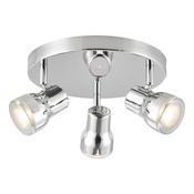 contemporary sleek 3 light bathroom spotlight in polished chrome - Stillorgan Decor