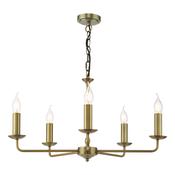 heritage 5 light ceiling pendant in warm matt bronze - Stillorgan Decor