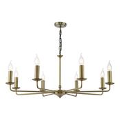 heritage 8 light ceiling pendant in warm matt bronze - Stillorgan Decor