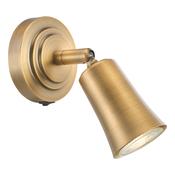 versatile 1 light wall spotlight in aged brass - Stillorgan Decor