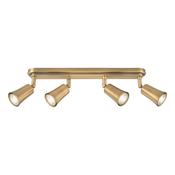 versatile 4 light bar ceiling spotlight in aged brass - Stillorgan Decor image