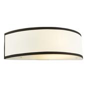 contemporary wall light white linen with black cotton trim - Stillorgan Decor