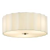 minimalist neutral 3 light flush ceiling light in ivory - Stillorgan Decor