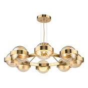 elegant danish inspired 8 light pendant in antique gold - Stillorgan Decor
