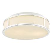 modern art deco inspired bathroom flush ceiling light in polished chrome - Stillorgan Decor