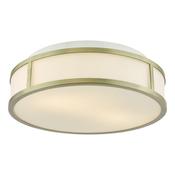 modern art deco inspired bathroom flush ceiling light in antique brass - Stillorgan Decor