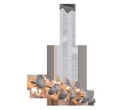 modern 10 light linear bubble ceiling pendant light with amber glass - Stillorgan Decor