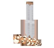 modern 10 light linear bubble ceiling pendant light with white glass - Stillorgan Decor